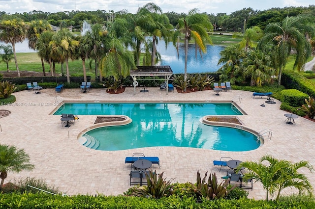 view of pool with a patio