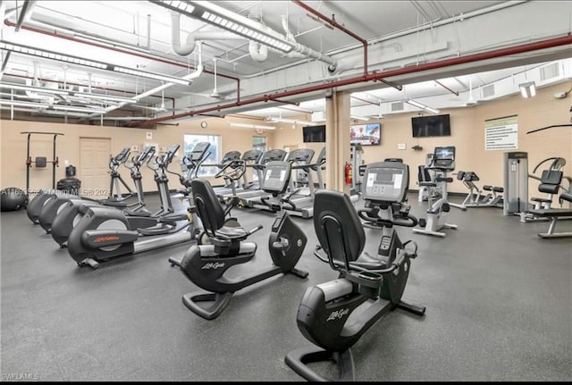 view of workout area