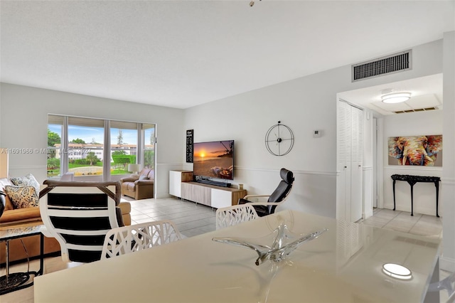 view of tiled living room