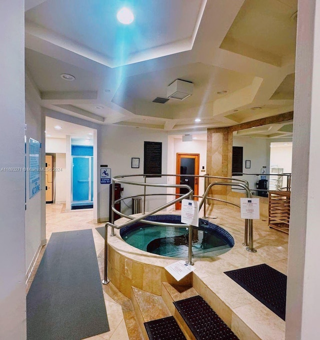 9595 Collins Ave Unit N9-C, Surfside, FL 33154 - view of pool with a hot tub