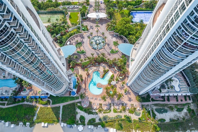 18201 Collins Ave Unit 1002, Sunny Isles Beach, FL 33160 - aerial view of a pool