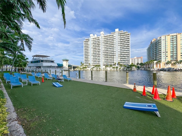 view of water feature