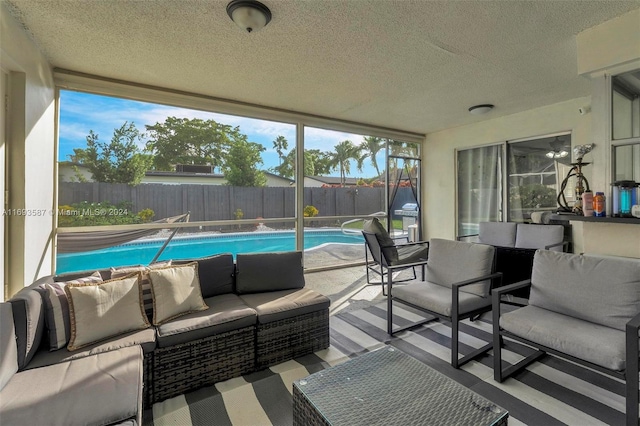 view of sunroom