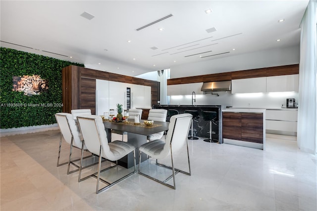 dining room with sink