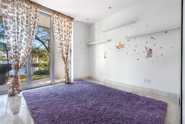 empty room with concrete flooring