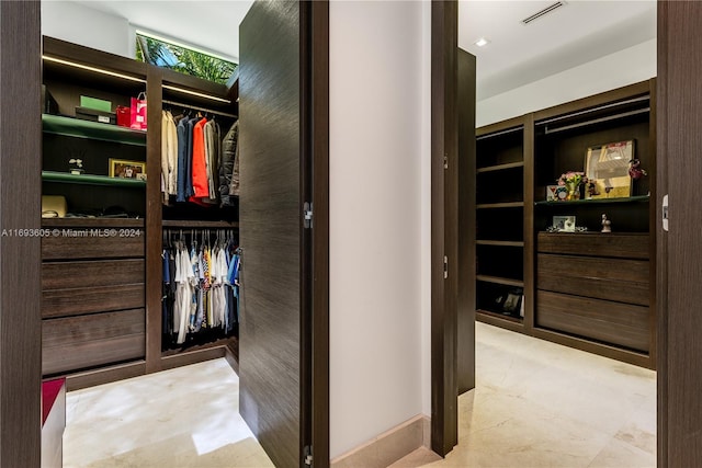 view of walk in closet