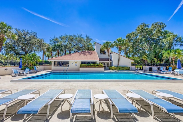 view of pool with a patio