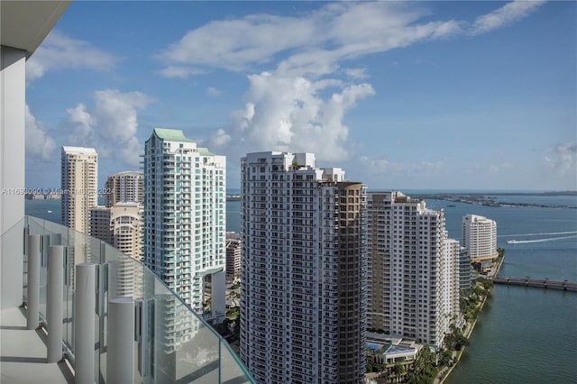 view of city featuring a water view