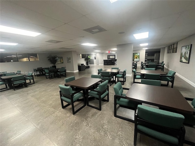 200 Leslie Dr Unit 324, Hallandale Beach, FL 33009 - dining area with baseboards and a paneled ceiling