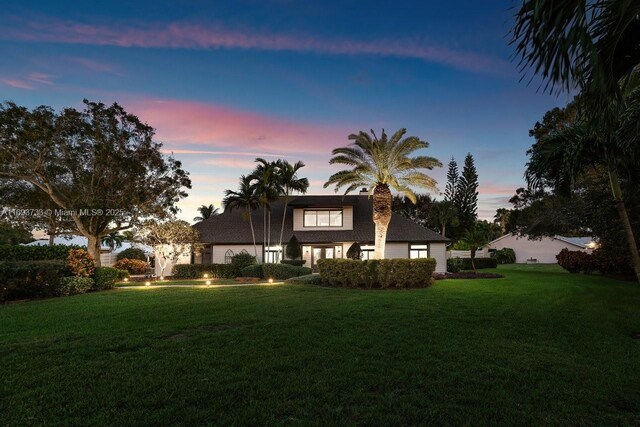 view of front of house with a front yard