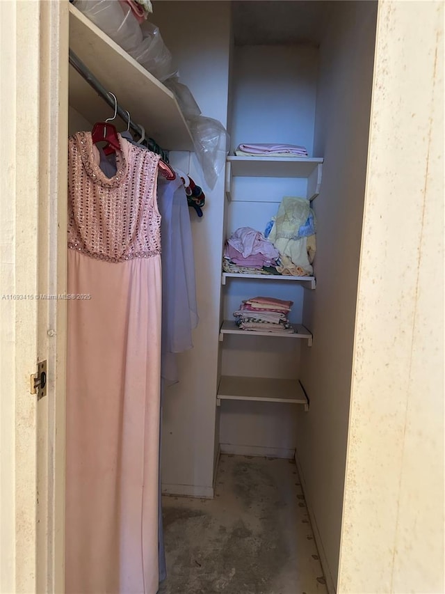 view of walk in closet