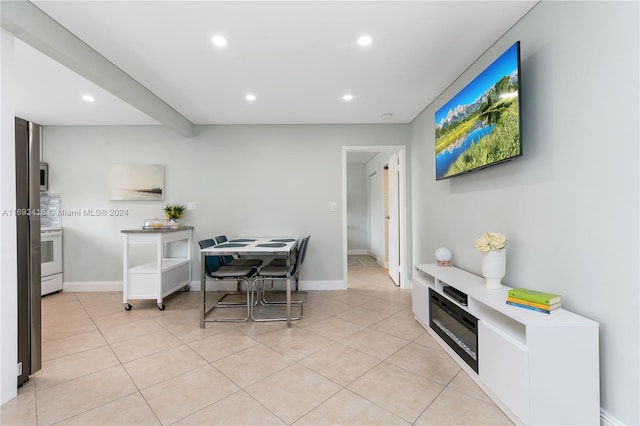 kitchen featuring light tile patterned floors