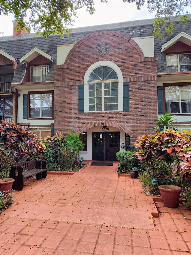 view of front of house with french doors