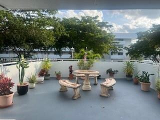 view of patio with fence