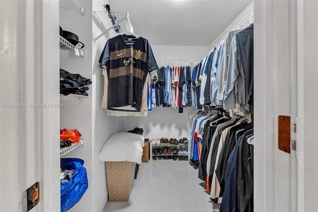 view of walk in closet