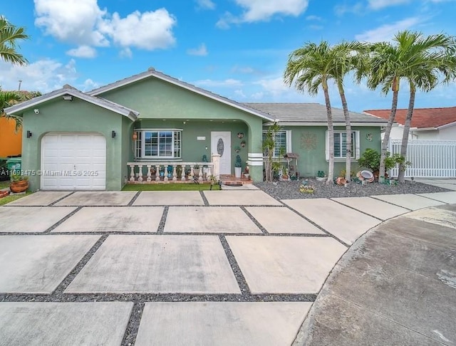 ranch-style house with a garage