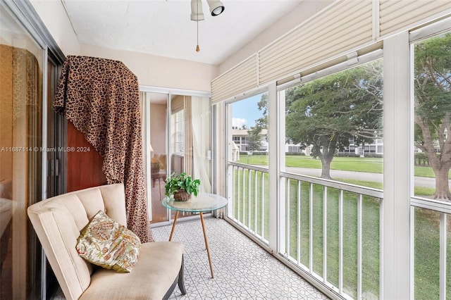 view of sunroom