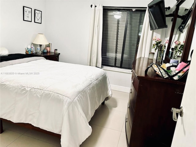 view of tiled bedroom