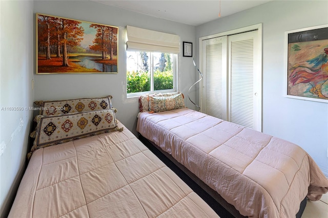 bedroom with a closet