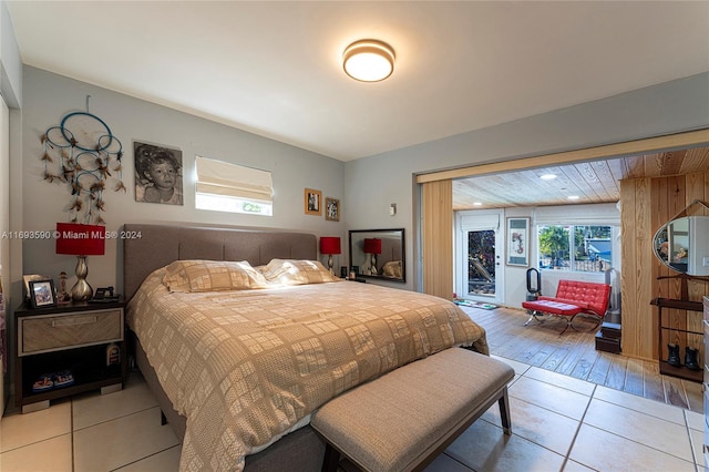 bedroom featuring light wood-type flooring