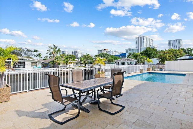 view of pool featuring a patio area