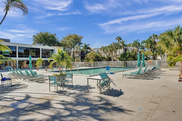 view of pool with a patio area