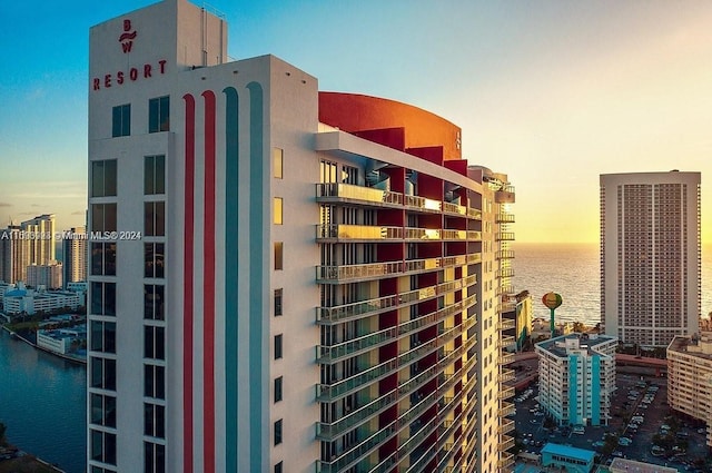 2602 E Hallandale Beach Blvd Unit R1606, Hallandale Beach, FL 33009 - view of property with a water view and a city view