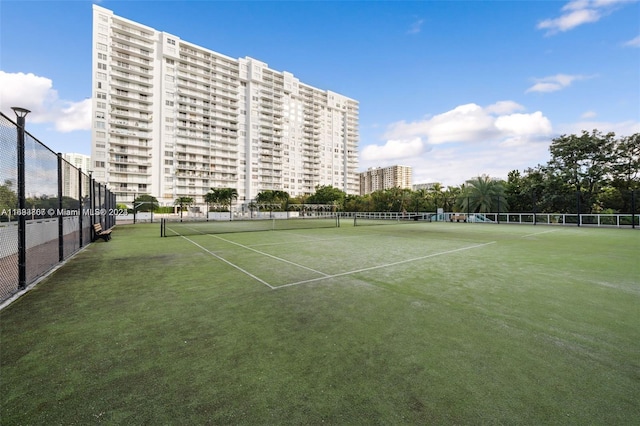 view of tennis court