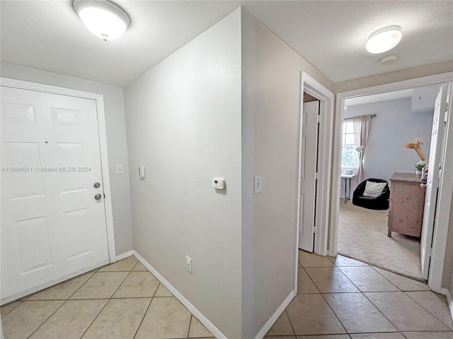 view of tiled entrance foyer