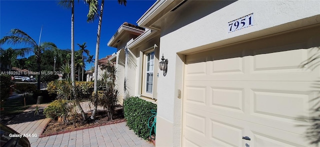 view of home's exterior featuring a garage