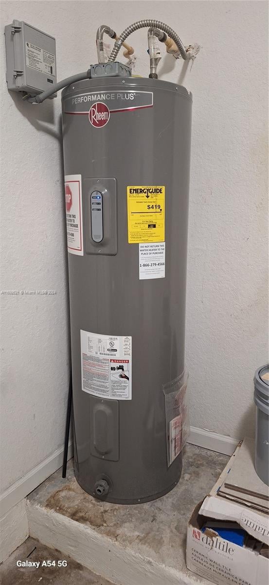 utilities featuring water heater