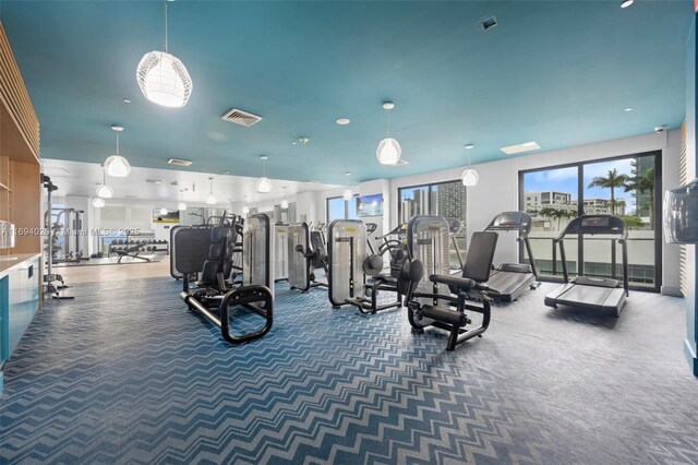 121 NE 34th St Unit 3014, Miami, FL 33137 - exercise room with carpet floors