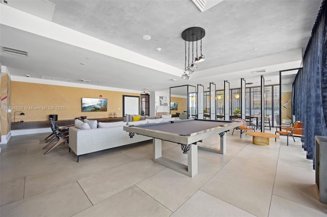 121 NE 34th St Unit 3014, Miami, FL 33137 - playroom with billiards and light tile patterned flooring