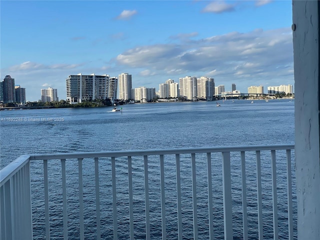 water view featuring a view of city