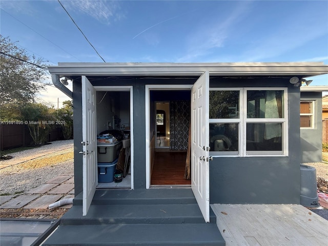 view of doorway to property