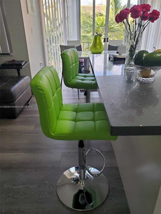 interior space featuring hardwood / wood-style flooring