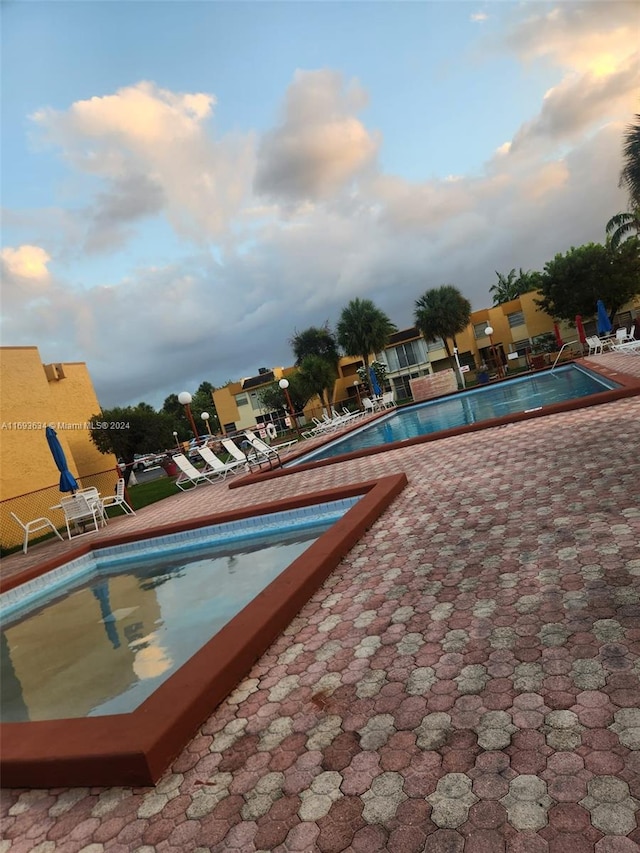 view of pool with a patio area