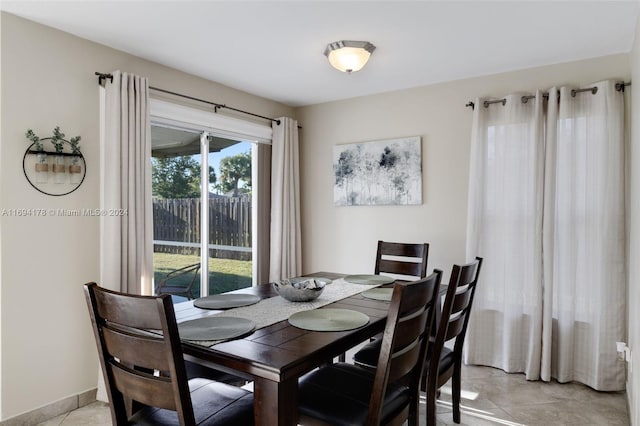 view of dining space