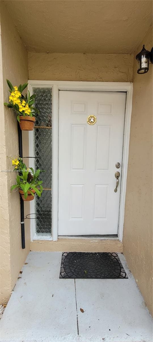 view of doorway to property