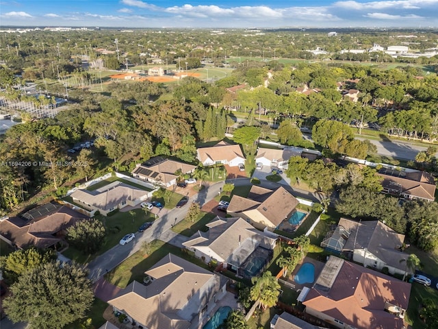 birds eye view of property featuring a residential view