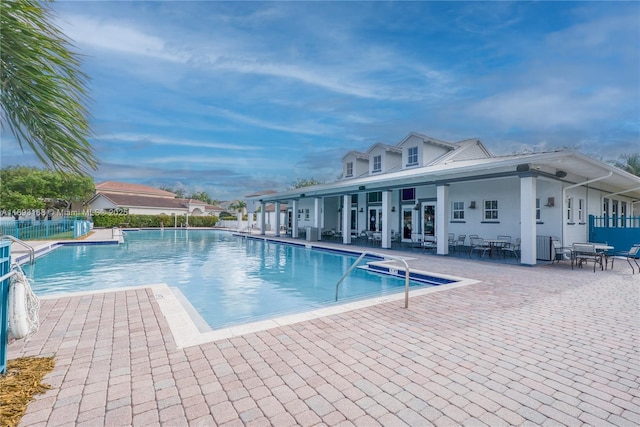 view of pool with a patio area