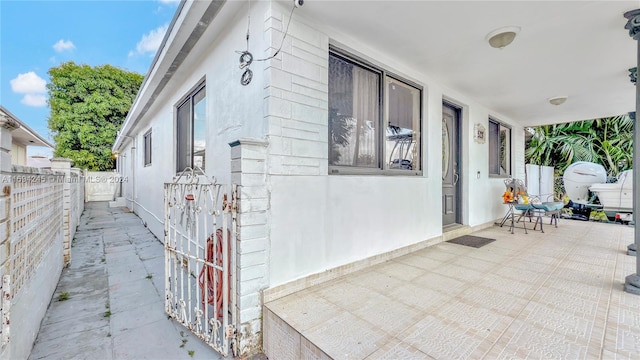 exterior space with a porch