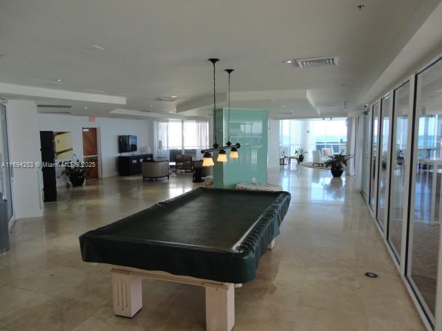 rec room with pool table