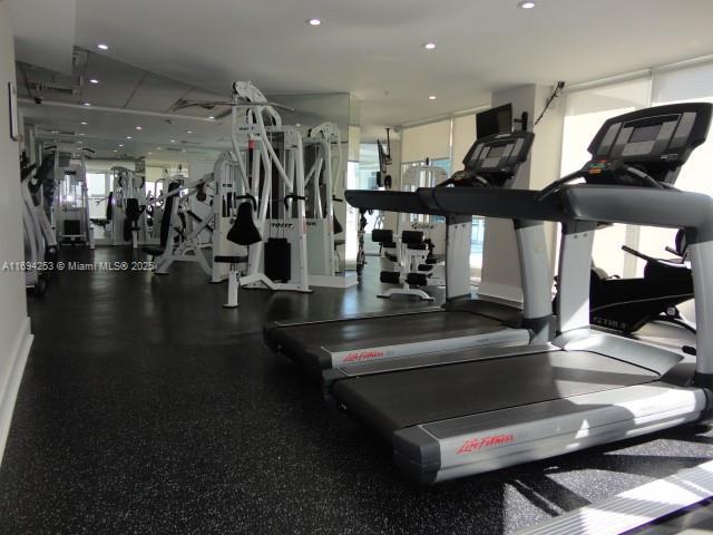 view of workout area