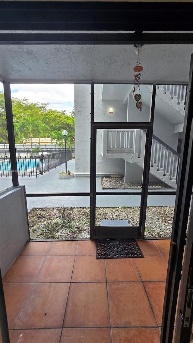 view of patio / terrace featuring a fenced in pool