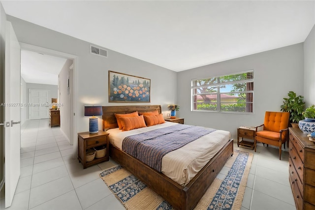 view of tiled bedroom