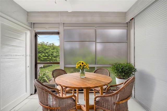 view of sunroom