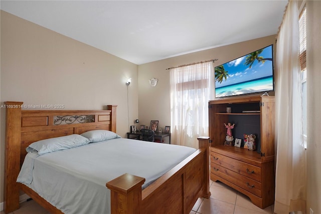 view of tiled bedroom