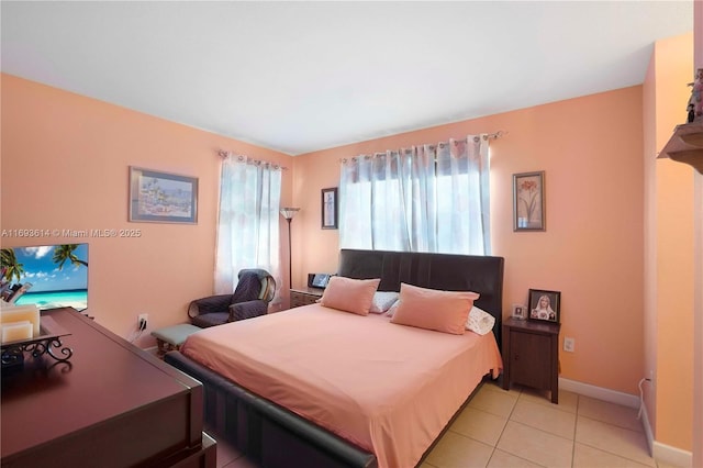 view of tiled bedroom