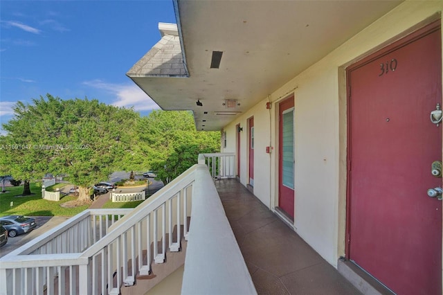 view of balcony